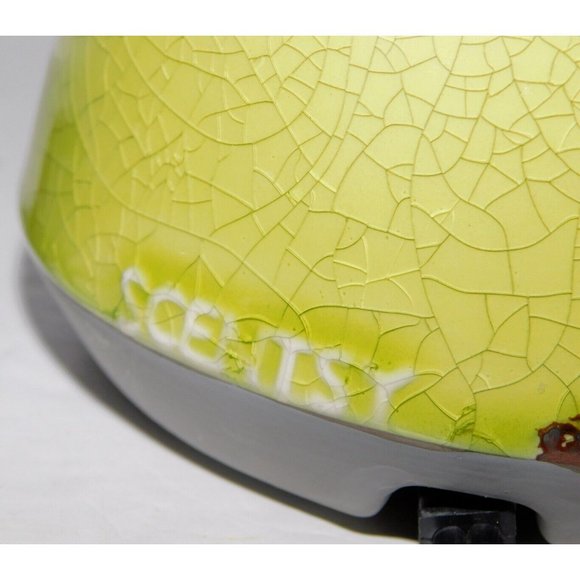 Scentsy Flutter Green Crackle Glaze Butterfly Electric Wax Warmer - Picture 8 of 9